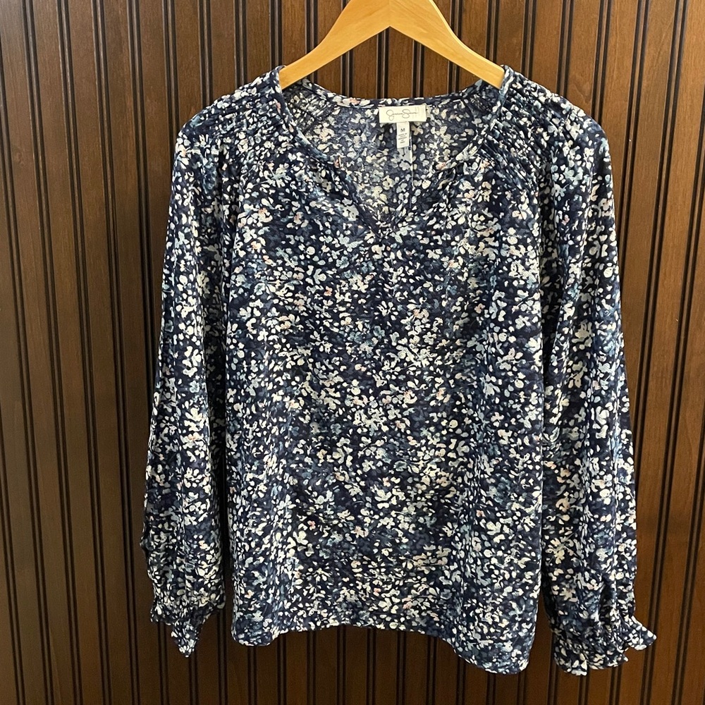 Jessica Simpson Floral Long Sleeve Blouse